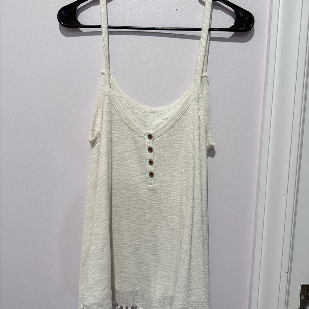 American Eagle Outfitters Ivory Button-Detail Camisole